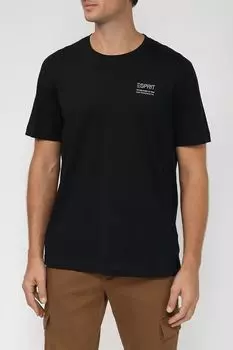Хлопковая футболка с принтом Esprit Casual