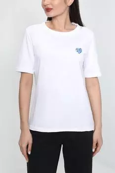 Хлопковая футболка с принтом Esprit Casual