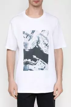 Хлопковая футболка с принтом Esprit Casual