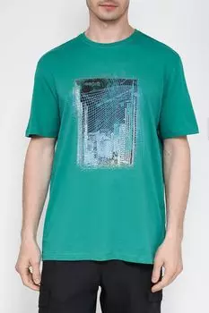 Хлопковая футболка с принтом Esprit Edc