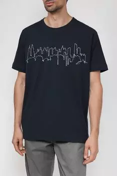 Хлопковая футболка с принтом Esprit Edc