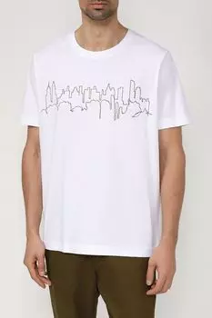 Хлопковая футболка с принтом Esprit Edc