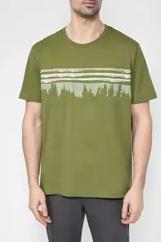 Хлопковая футболка с принтом Esprit Edc