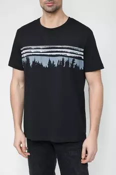 Хлопковая футболка с принтом Esprit Edc