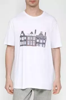 Хлопковая футболка с принтом Esprit Edc