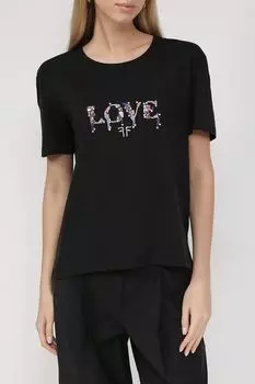 Хлопковая футболка с принтом FRACOMINA