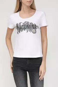 Хлопковая футболка с принтом FRACOMINA