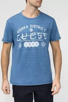 Хлопковая футболка с принтом Guess