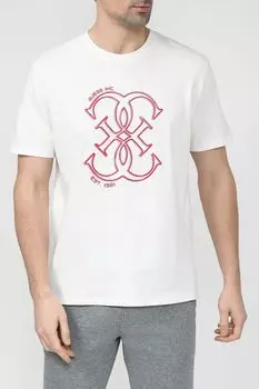 Хлопковая футболка с принтом Guess