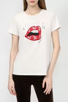 Хлопковая футболка с принтом Guess