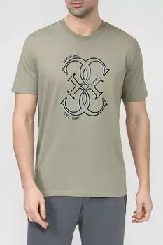 Хлопковая футболка с принтом Guess