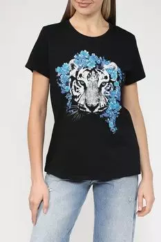 Хлопковая футболка с принтом Guess