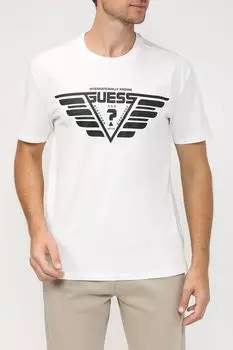 Хлопковая футболка с принтом Guess