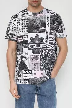 Хлопковая футболка с принтом Guess