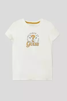 Хлопковая футболка с принтом Guess