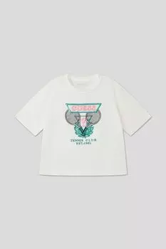 Хлопковая футболка с принтом Guess