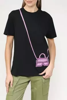 Хлопковая футболка с принтом и декором Karl Lagerfeld