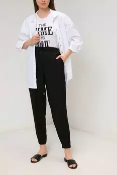 Хлопковая футболка с принтом и стразами Rinascimento