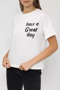 Хлопковая футболка с принтом Ipekyol