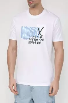 Хлопковая футболка с принтом John Richmond