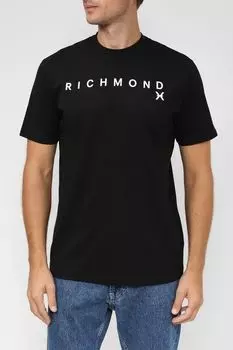Хлопковая футболка с принтом John Richmond