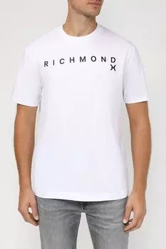 Хлопковая футболка с принтом John Richmond