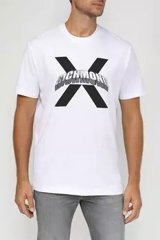 Хлопковая футболка с принтом John Richmond