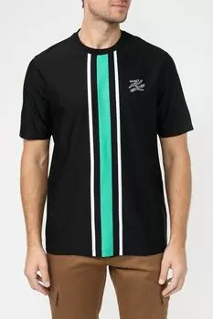 Хлопковая футболка с принтом Karl Lagerfeld