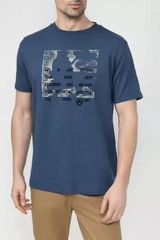 Хлопковая футболка с принтом LERROS