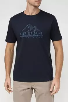 Хлопковая футболка с принтом LERROS