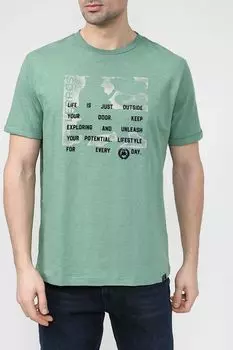 Хлопковая футболка с принтом LERROS