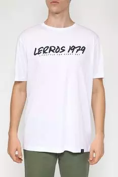 Хлопковая футболка с принтом LERROS