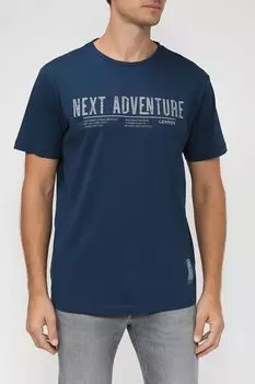 Хлопковая футболка с принтом LERROS