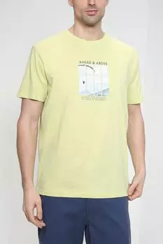 Хлопковая футболка с принтом LERROS