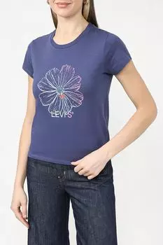 Хлопковая футболка с принтом LEVI'S