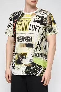 Хлопковая футболка с принтом Loft