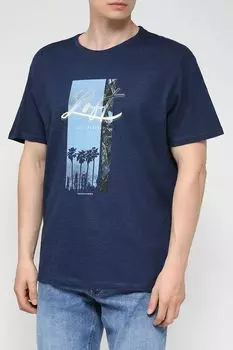 Хлопковая футболка с принтом Loft