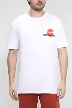 Хлопковая футболка с принтом Loft