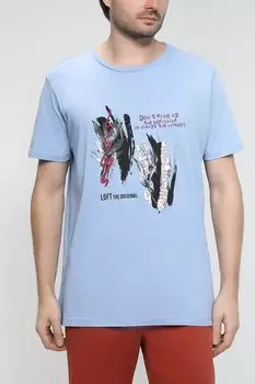 Хлопковая футболка с принтом Loft