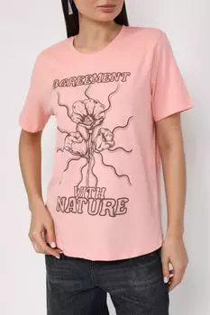 Хлопковая футболка с принтом Loft