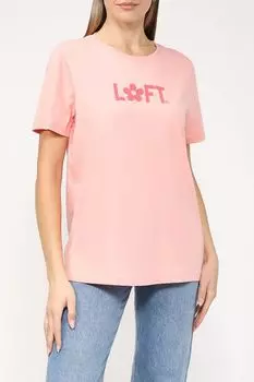 Хлопковая футболка с принтом Loft