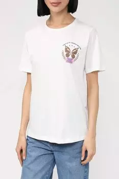 Хлопковая футболка с принтом Loft