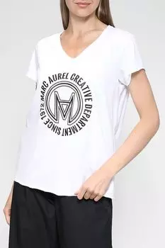 Хлопковая футболка с принтом Marc Aurel