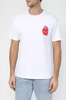 Хлопковая футболка с принтом MARCO DI RADI