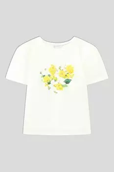 Хлопковая футболка с принтом Mayoral