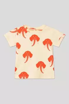 Хлопковая футболка с принтом MINI RODINI