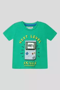 Хлопковая футболка с принтом Minoti