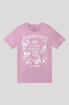 Хлопковая футболка с принтом OVS