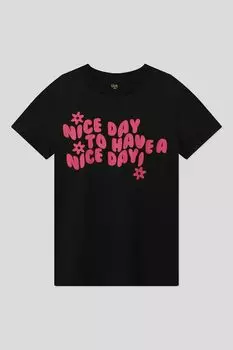 Хлопковая футболка с принтом OVS