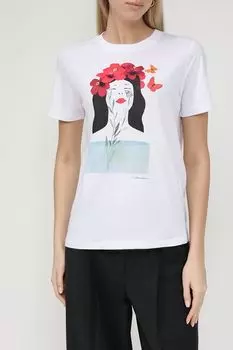 Хлопковая футболка с принтом OVS